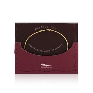 🌴 Pick 3 For $15 Lucky Feather Perfect Fit Puzzle14K Dipped Cuff Bracelet New
